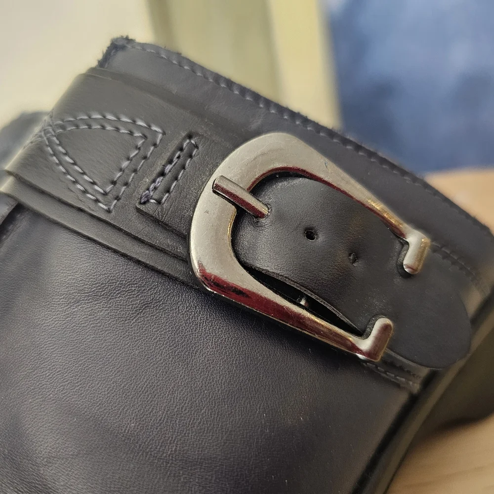 Easy Spirit Women's Leather Navy Slip-On Clogs 🥰 (7.5) - Picture 5 of 12